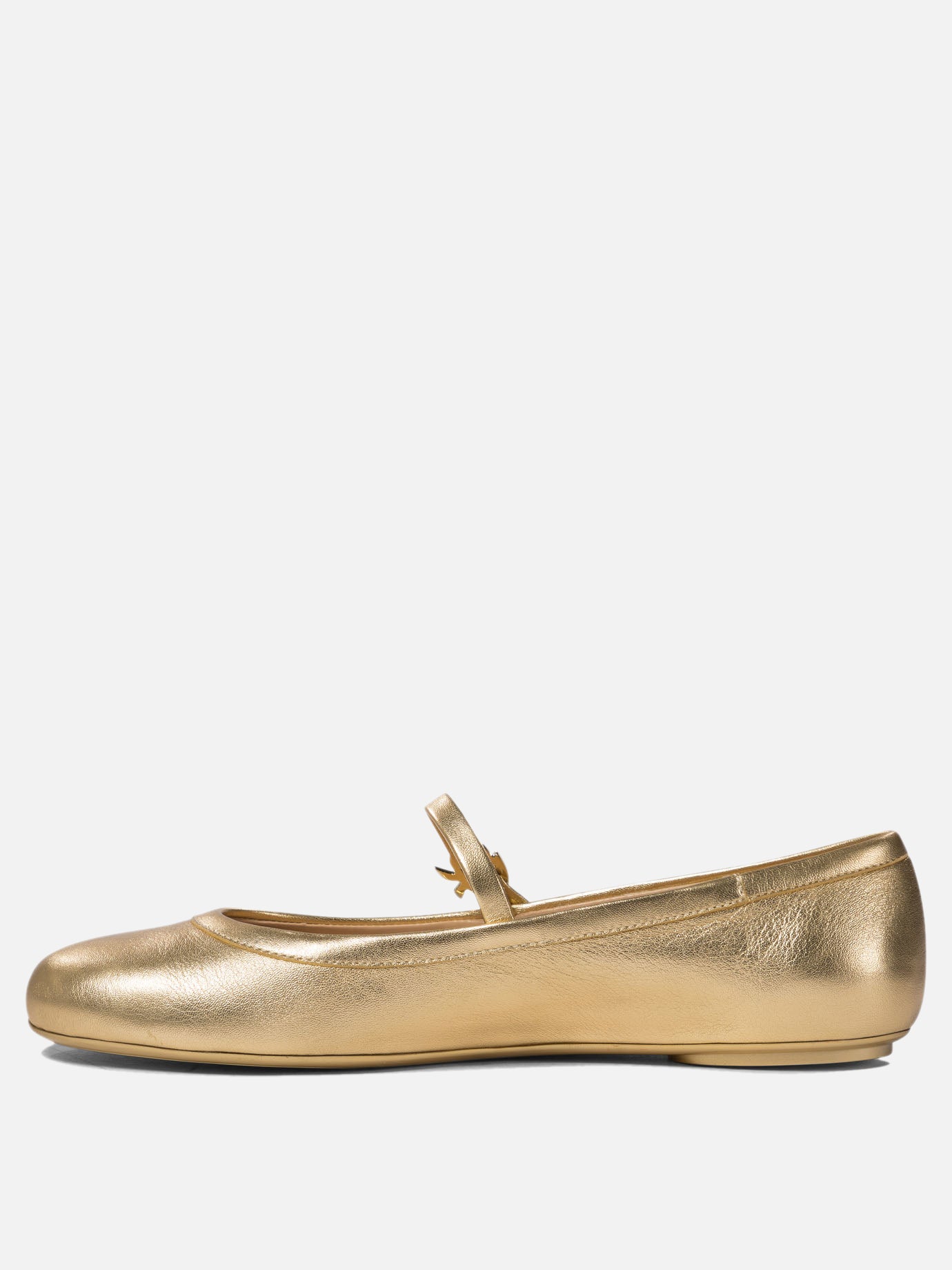 Mary Jane ballet flats 100% calf leather - 100% rubber  Gold - Gianvito Rossi Women | PDP | VIETTI Online Store | thumbnail_3
