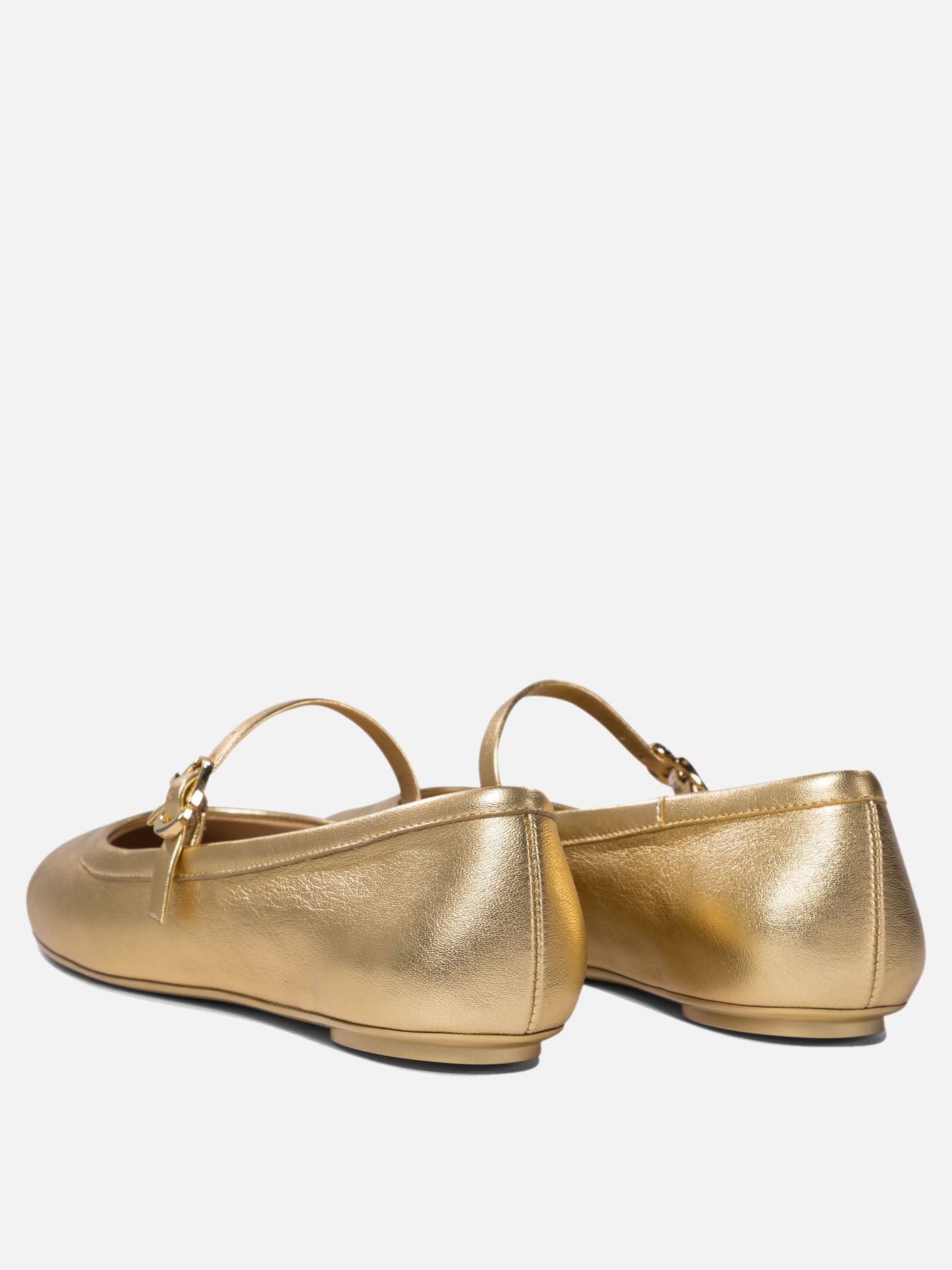 Mary Jane ballet flats 100% calf leather - 100% rubber  Gold - Gianvito Rossi Women | PDP | VIETTI Online Store | Zoom-Modal_4

