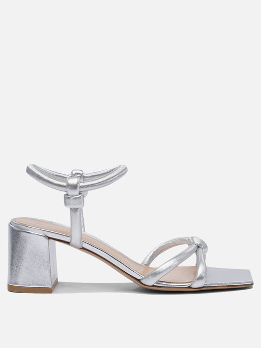Heeled sandals 100% leather - 100% leather  Silver - Gianvito Rossi Women | PDP | VIETTI Online Store 
