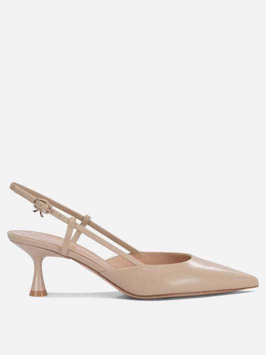 Slingbacks 100% leather - 100% leather  Beige - Gianvito Rossi Women | PDP | VIETTI Online Store 
