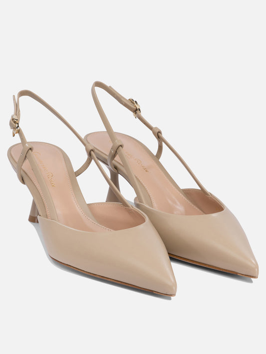 Slingbacks 100% leather - 100% leather  Beige - Gianvito Rossi Women | PDP | VIETTI Online Store | 2

