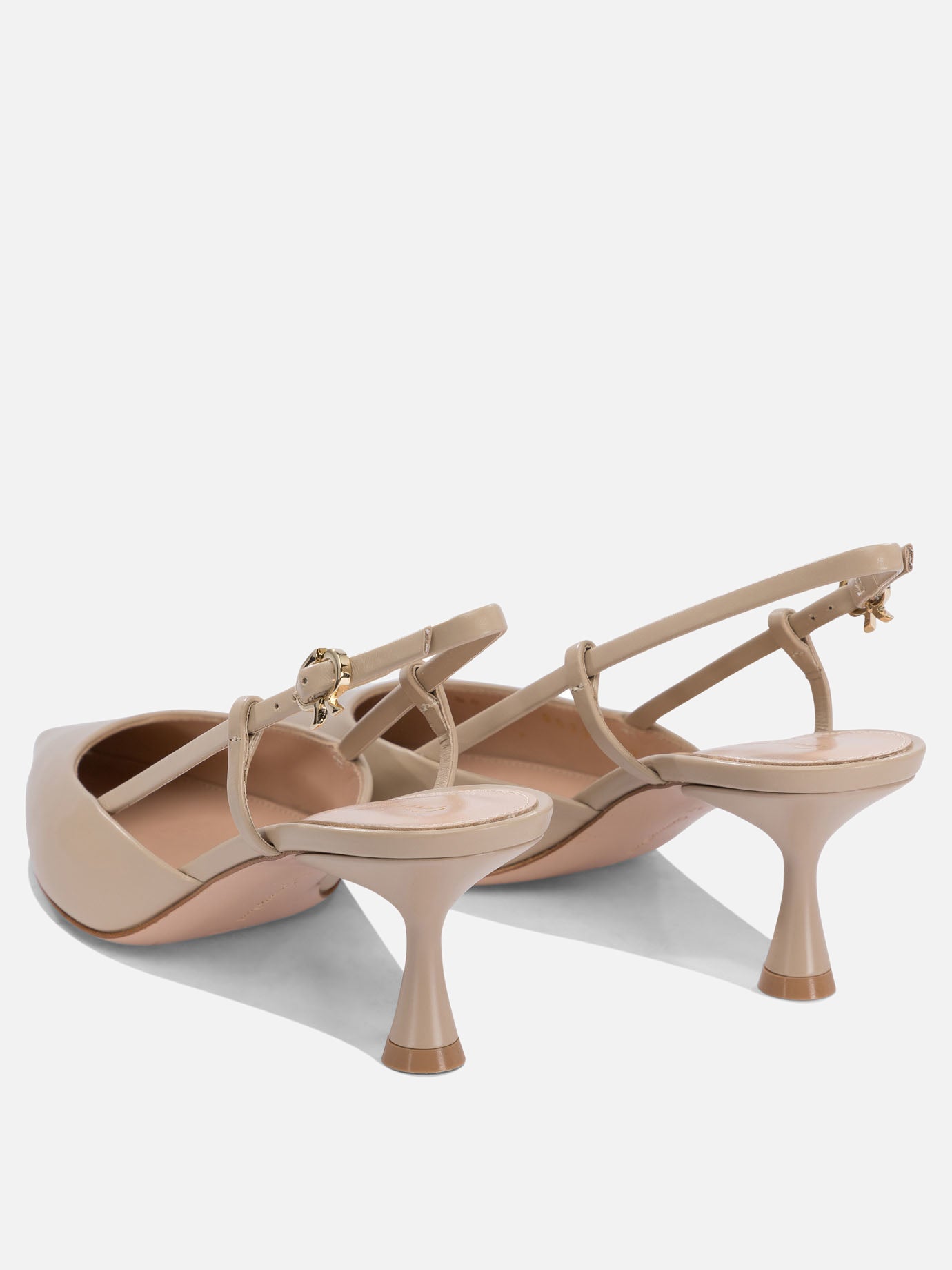 Slingbacks 100% leather - 100% leather  Beige - Gianvito Rossi Women | PDP | VIETTI Online Store | Zoom-Modal_4
