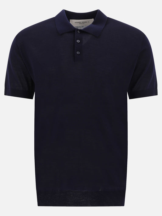 Polo shirts with buttons Solid colour  Blue - Golden Goose Men | PLP | VIETTI Online Store 
