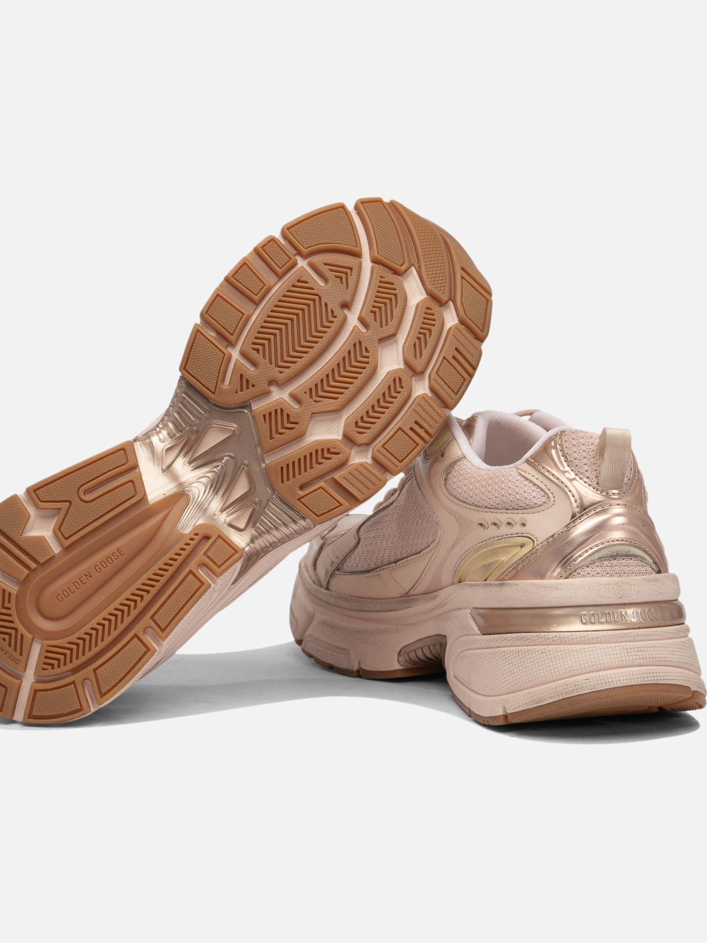 Low top sneakers 49% polyester 30% cow leather 12% polyurethane textile 9% ovine leather - 100% rubber  Pink - Golden Goose Women | PDP | VIETTI Online Store | thumbnail_5