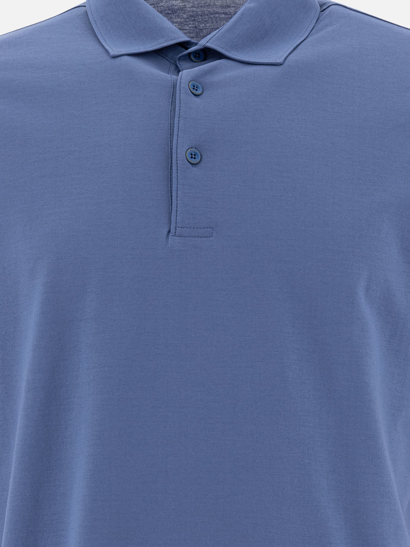 Polo shirts with buttons Solid colour  Light blue - Herno Men | PDP | VIETTI Online Store | Zoom-Modal_3
