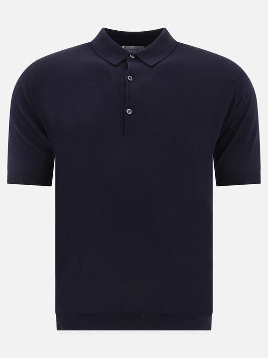 John Smedley "Adrian" polo shirt 15972795_M Blue 1