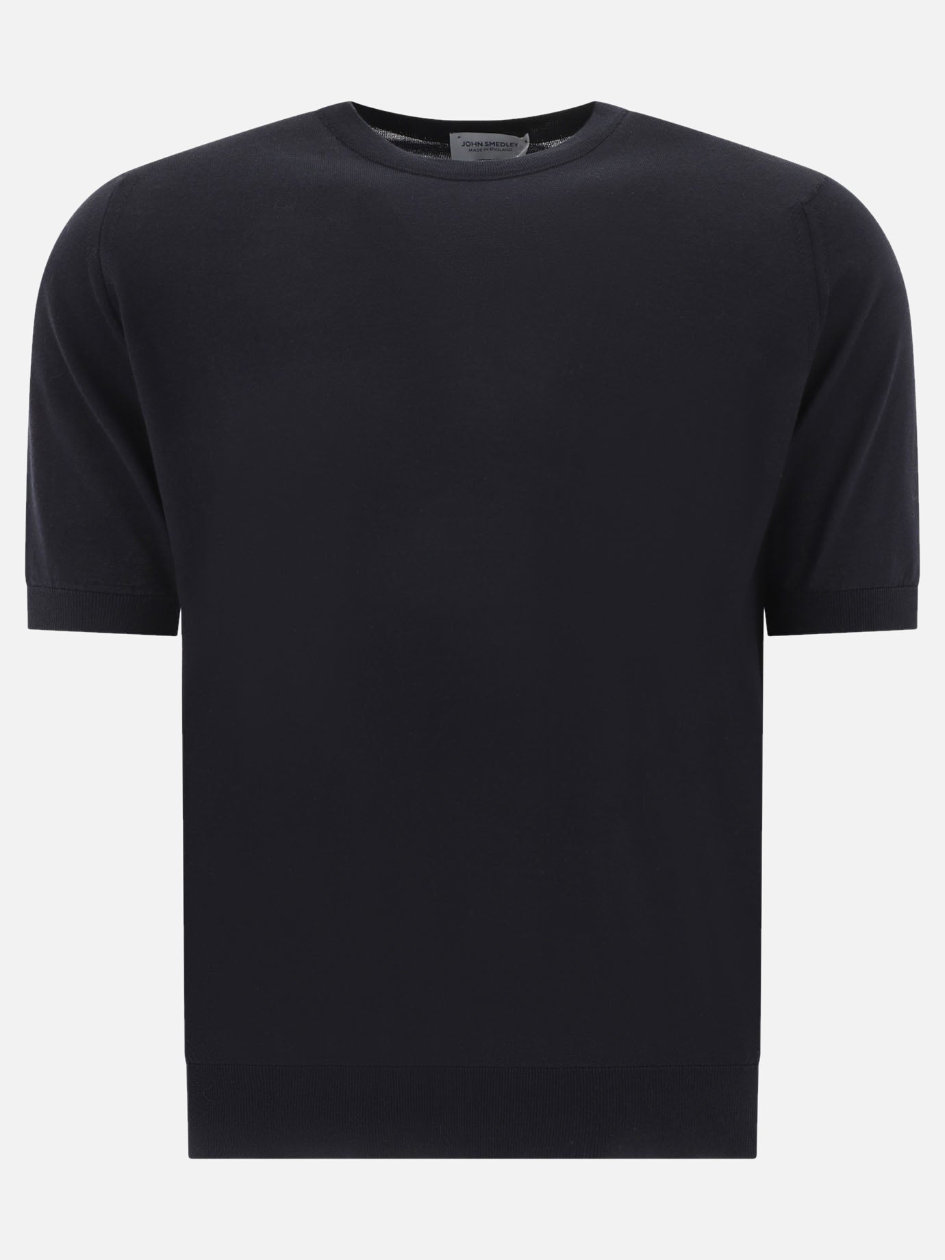 Crewneck t-shirts Solid colour  Black - John Smedley Men | PDP | VIETTI Online Store | Zoom-Modal
