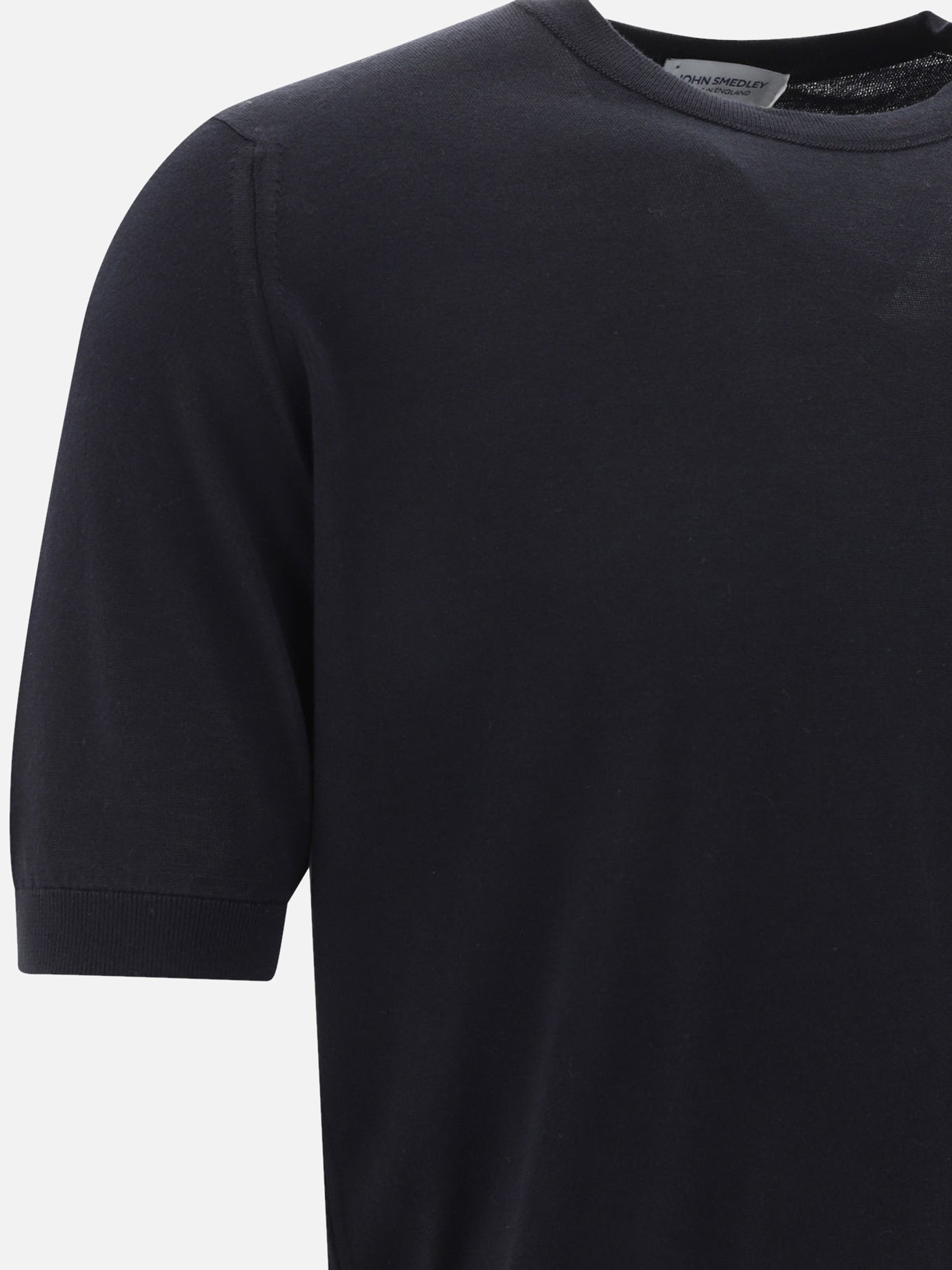 Crewneck t-shirts Solid colour  Black - John Smedley Men | PDP | VIETTI Online Store | Zoom-Modal_4
