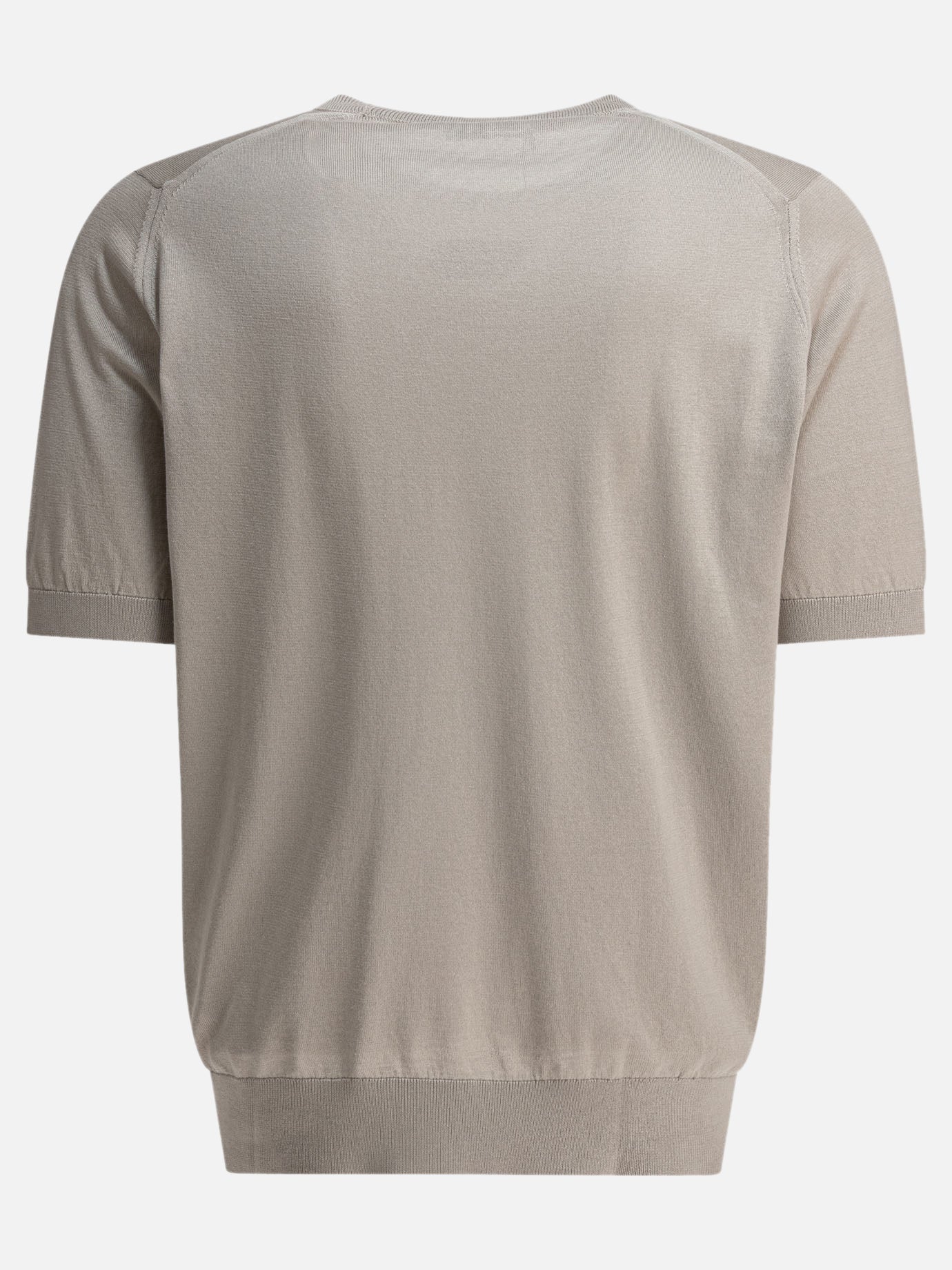Crewneck t-shirts Solid colour  Grey - John Smedley Men | PDP | VIETTI Online Store | thumbnail_2