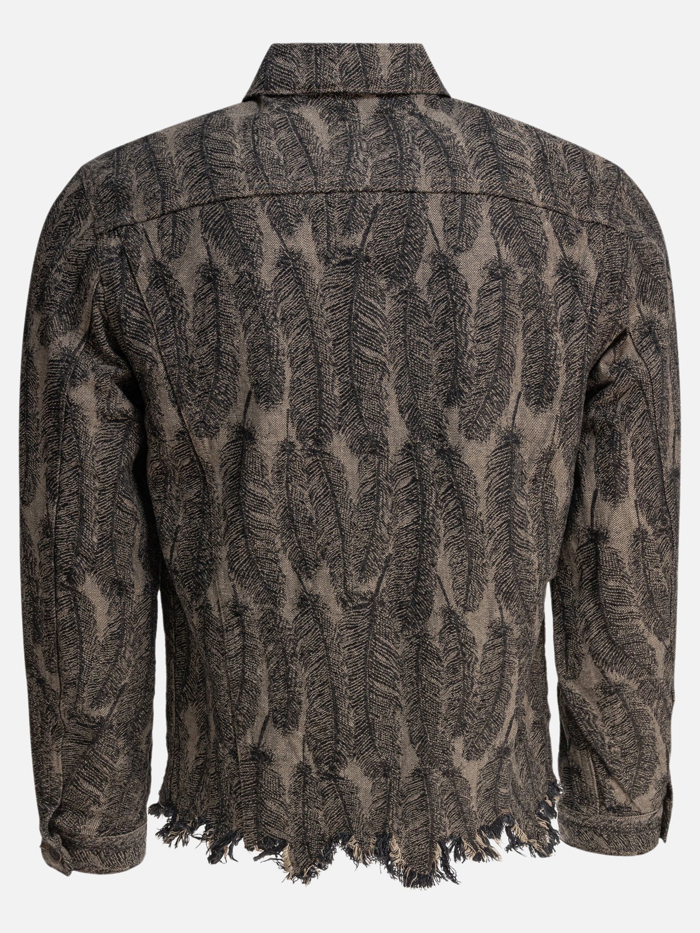 KAPITAL Denim jacket with feathers Grey