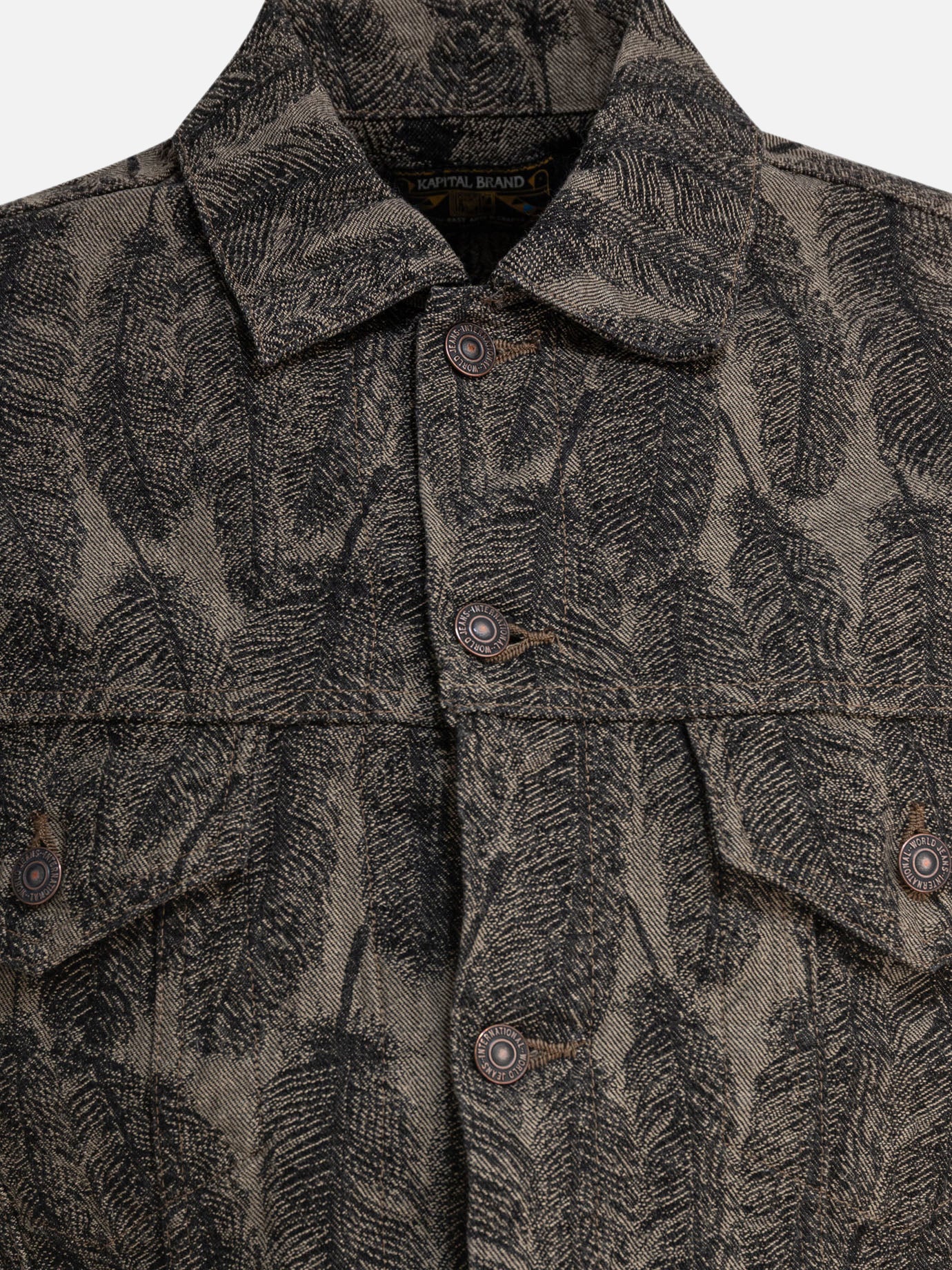 KAPITAL Denim jacket with feathers 22782834_3 Grey thumbnail_3