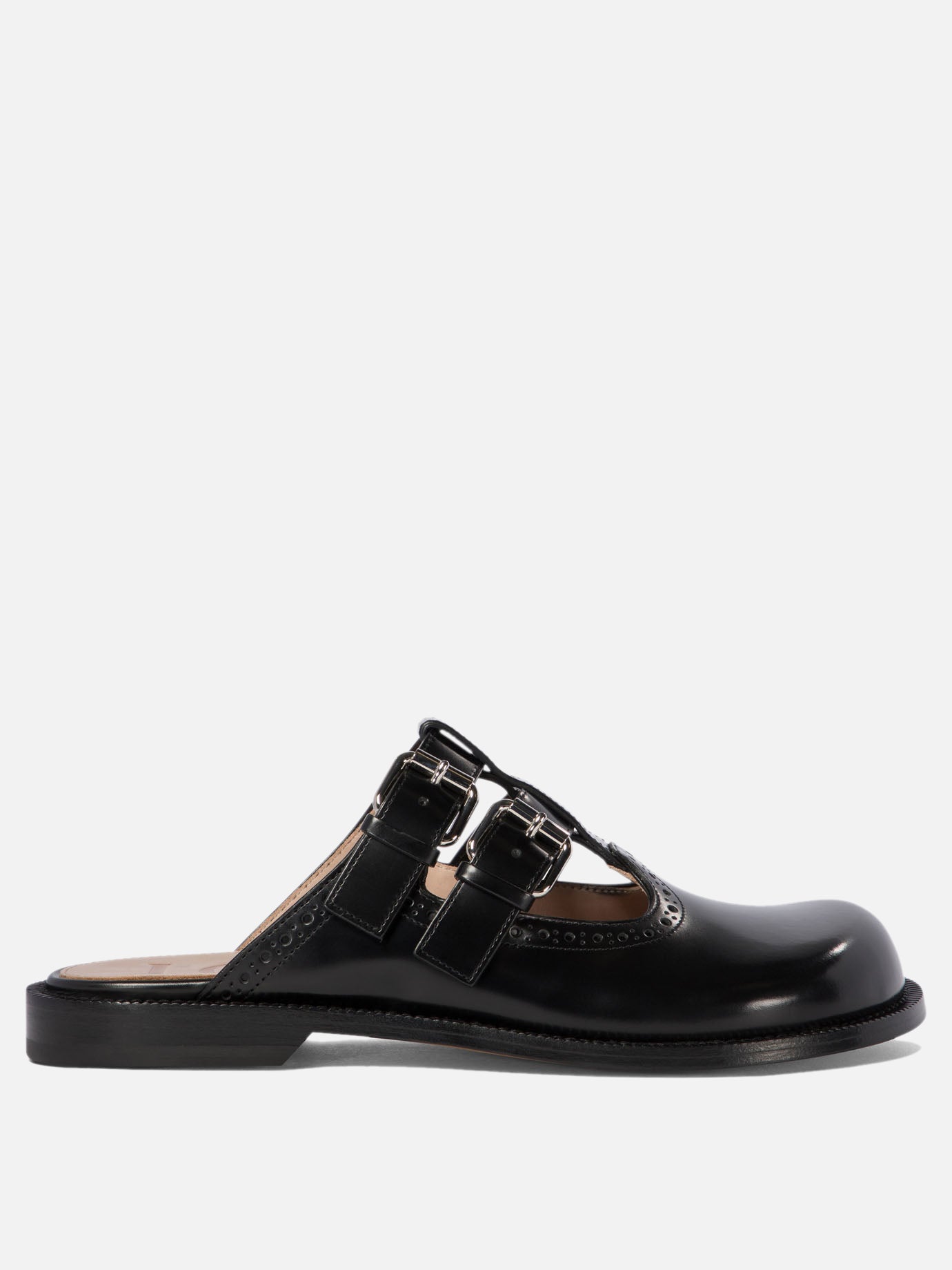 Slippers 100% leather - 100% leather  Black - Loewe Women | PDP | VIETTI Online Store | thumbnail