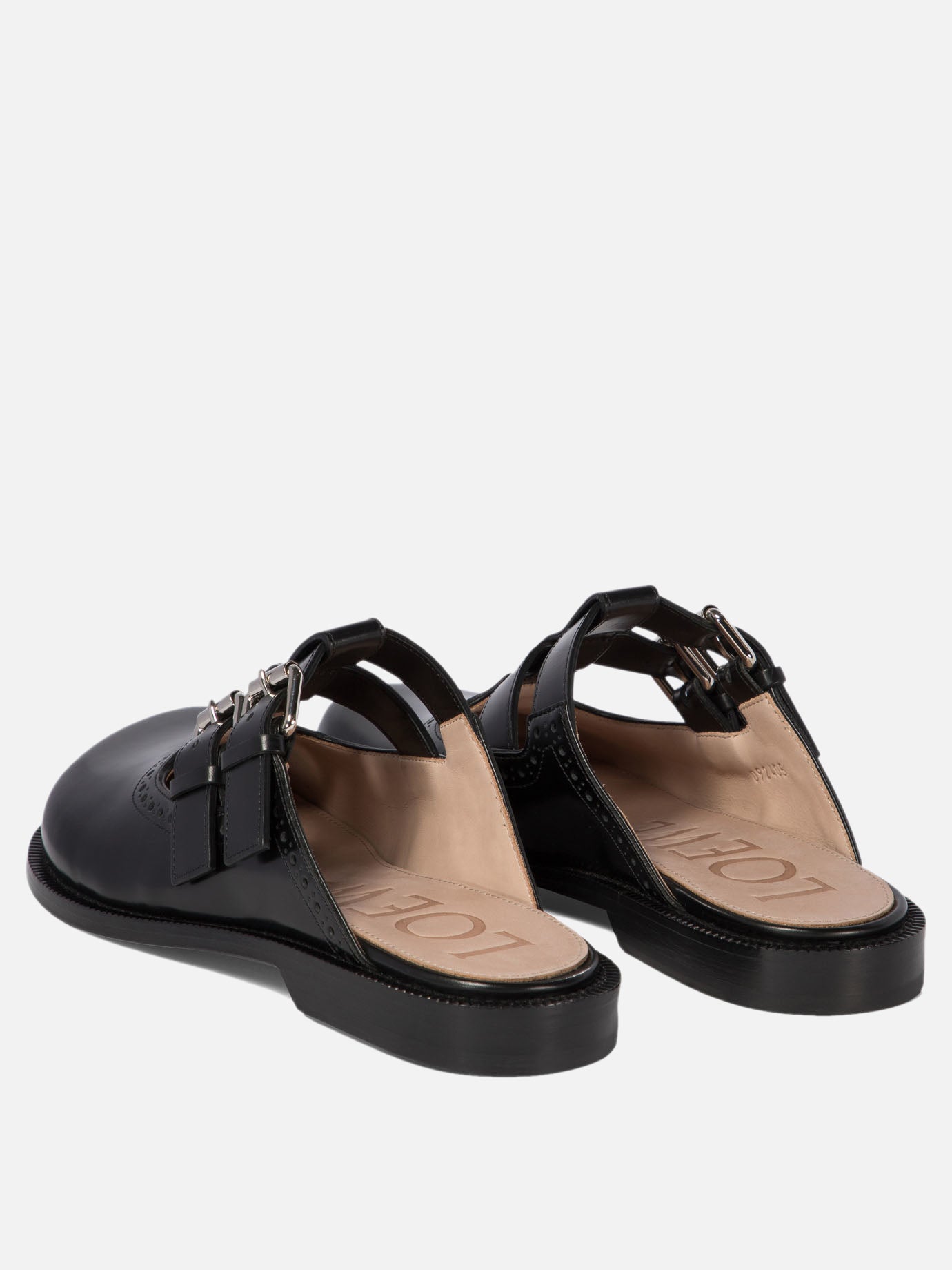Slippers 100% leather - 100% leather  Black - Loewe Women | PDP | VIETTI Online Store | thumbnail_4