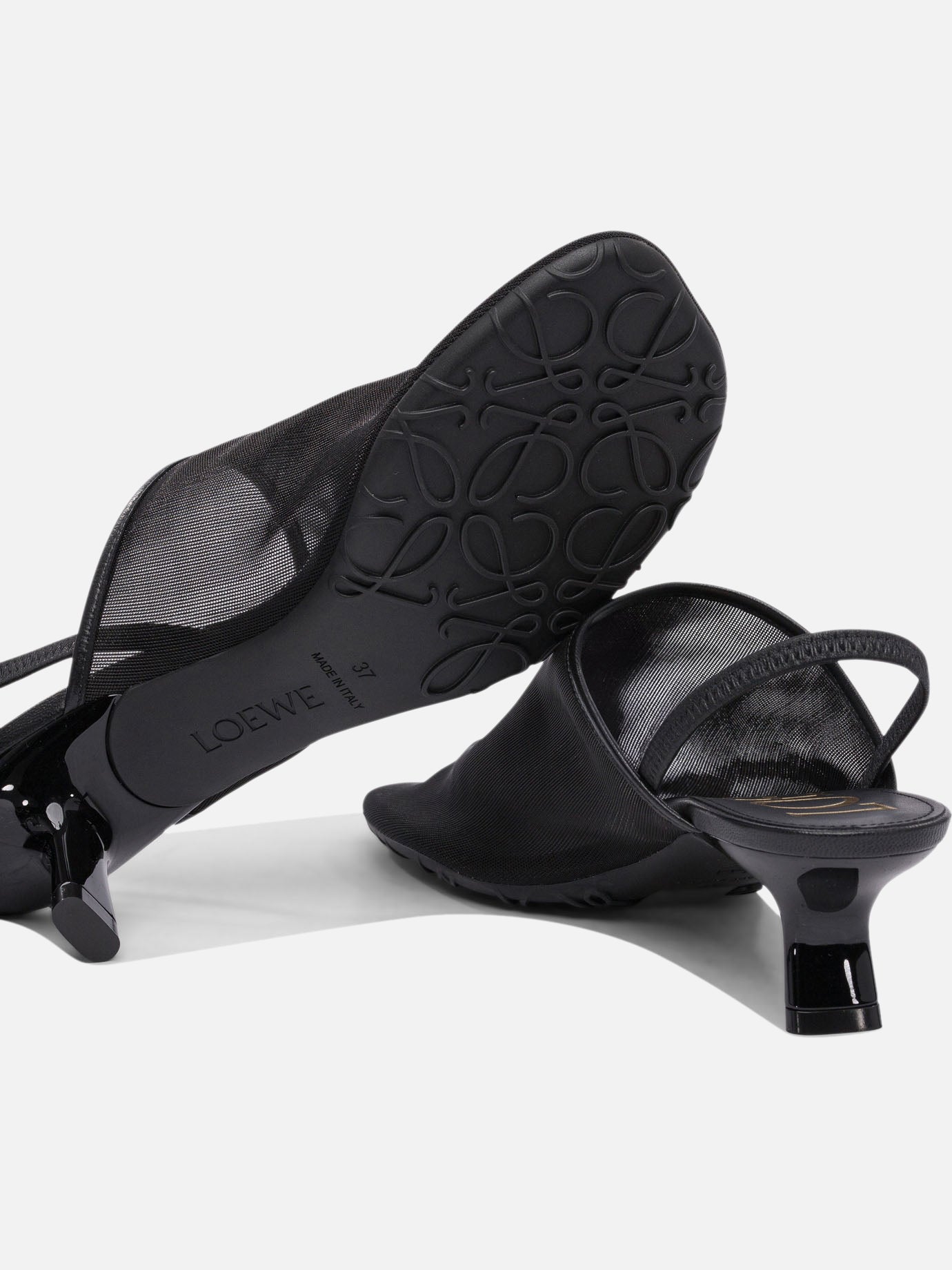Slingbacks 100% mesh - 100% rubber  Black - Loewe Women | PDP | VIETTI Online Store | thumbnail_5