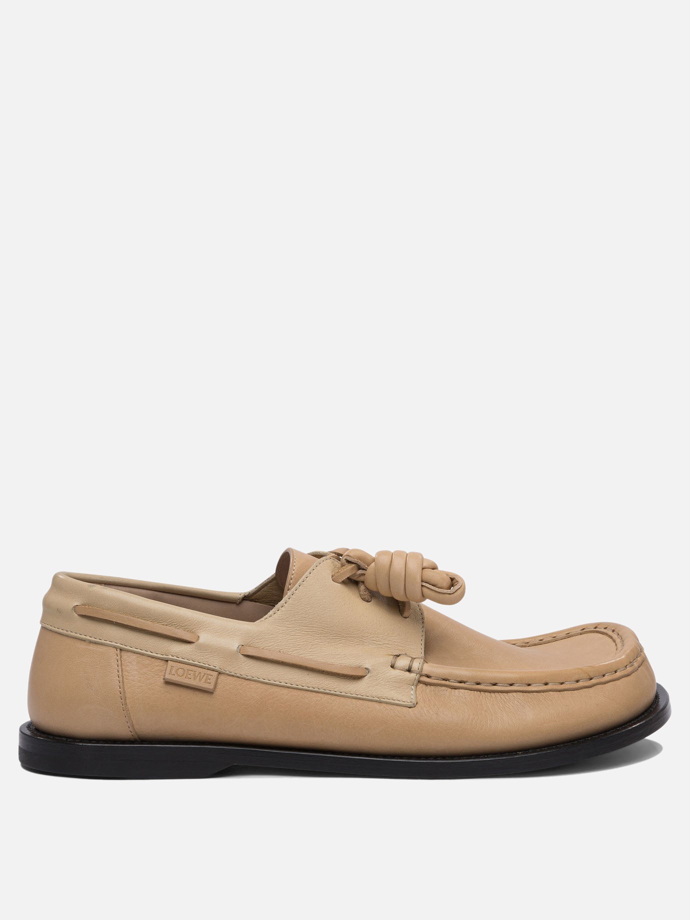 Laced loafers 100% leather - 80% leather 20% rubber  Beige - Loewe Men | PDP | VIETTI Online Store | thumbnail
