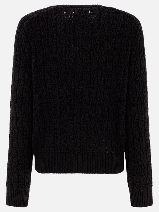 Cardigans Textured knit  Black - Loulou Studio Women | PDP | VIETTI Online Store | 2
