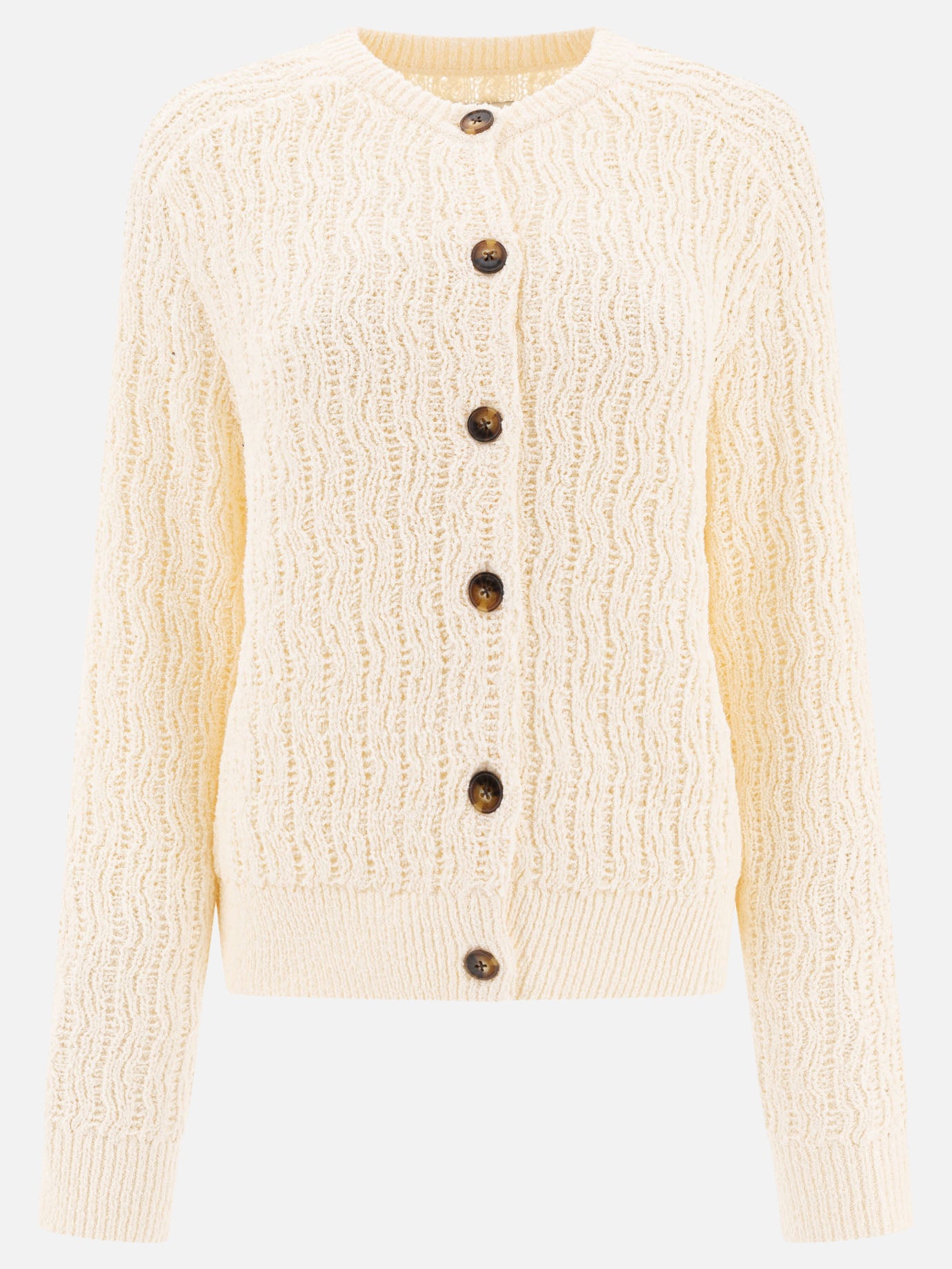 Cardigans Textured knit  White - Loulou Studio Women | PDP | VIETTI Online Store | Zoom-Modal
