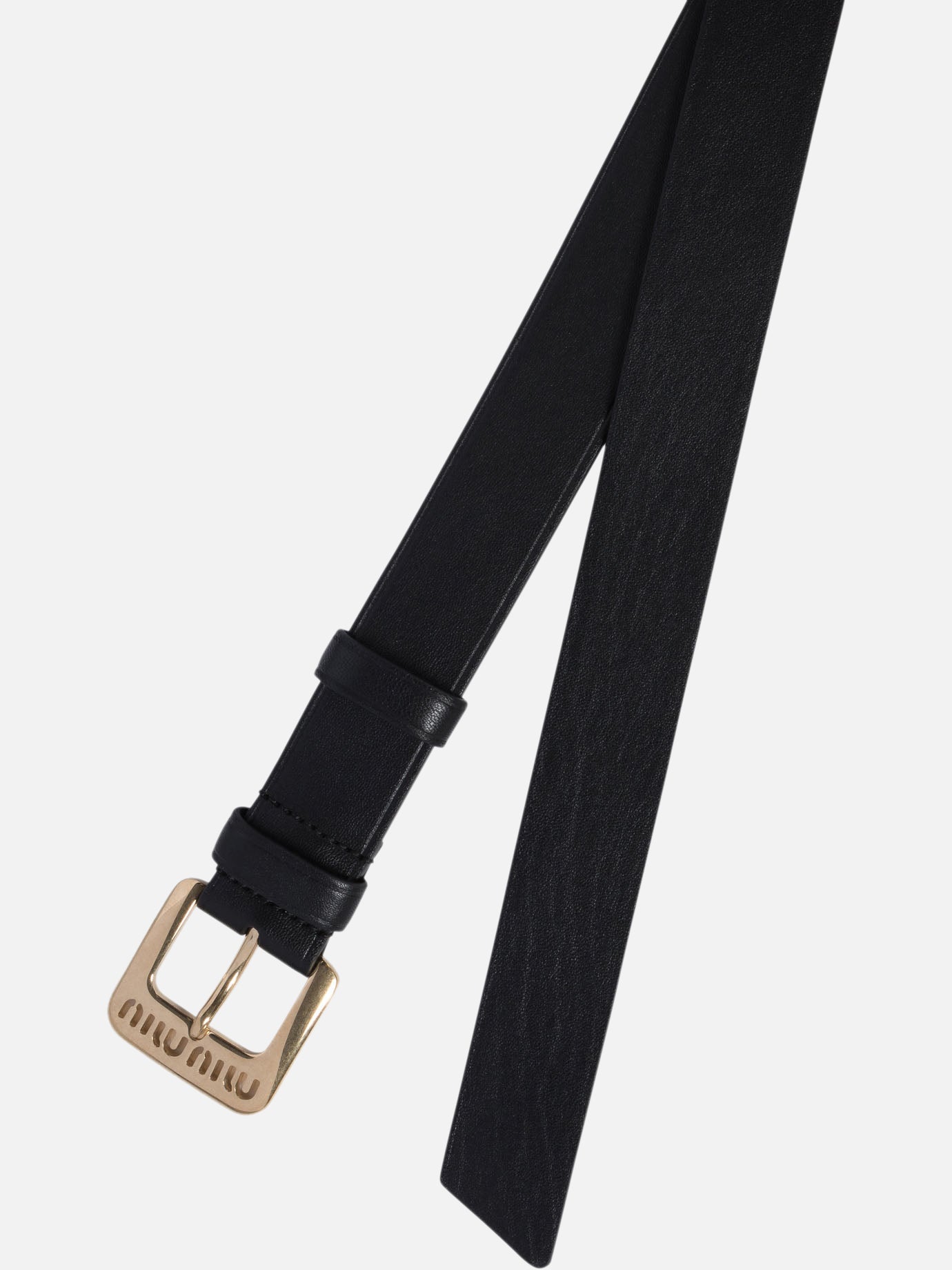 Miu Miu Leather belt 17112311_65 Black thumbnail_2