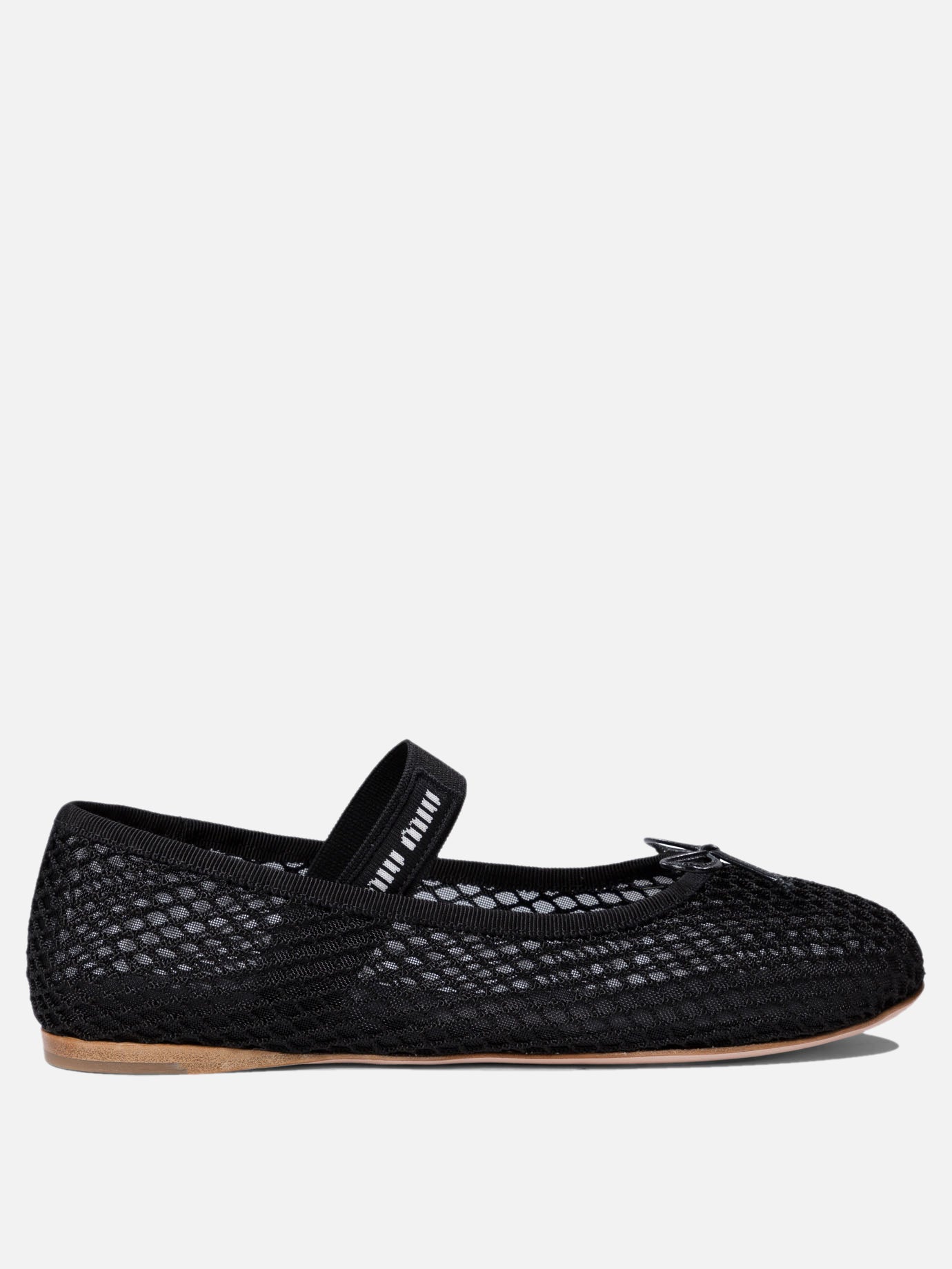 Miu Miu Mesh fabric ballet flats 19701796_36 Black thumbnail_1