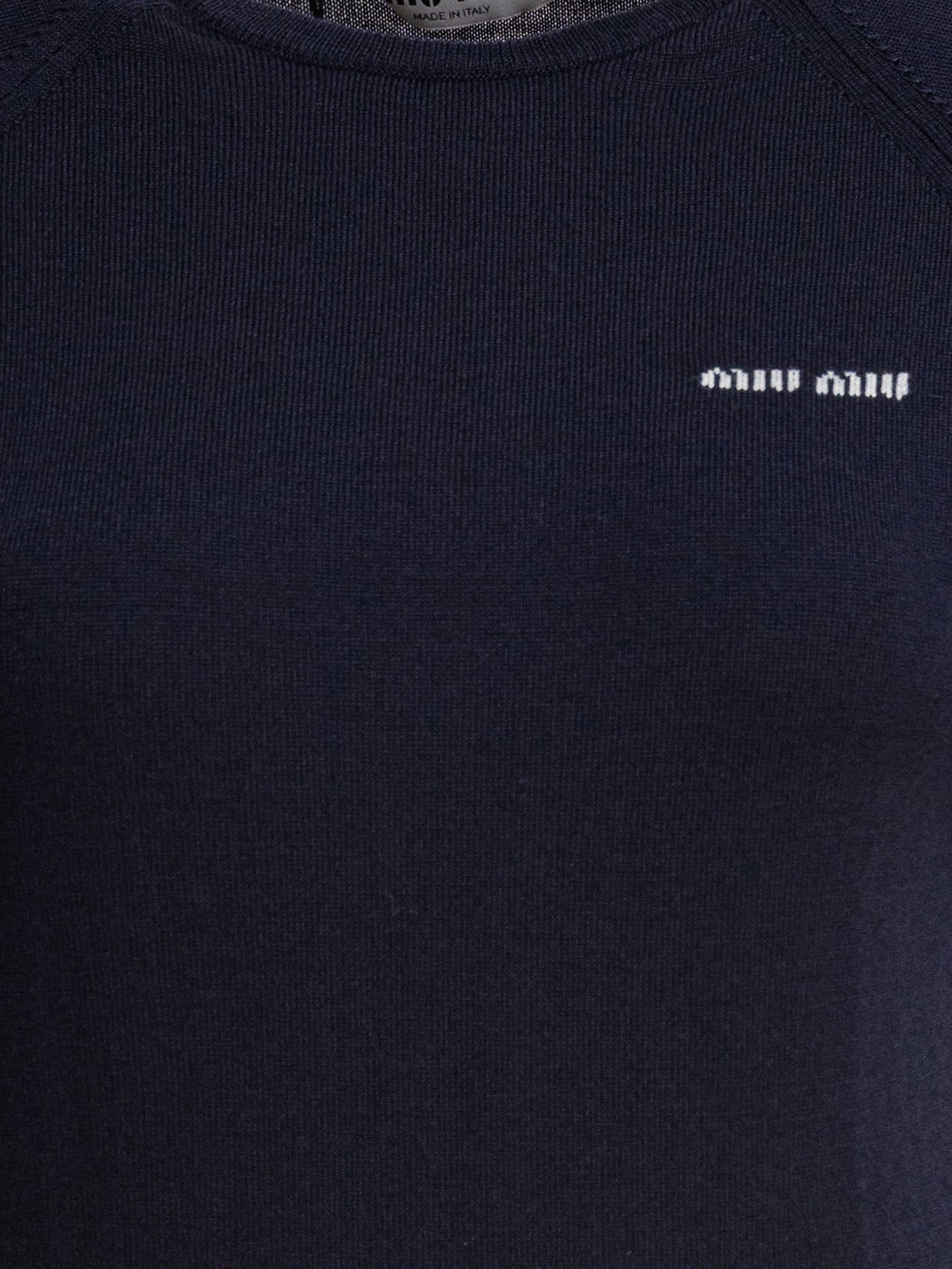 Crewneck sweaters Logo  Blue - Miu Miu Women | PDP | VIETTI Online Store | thumbnail_3