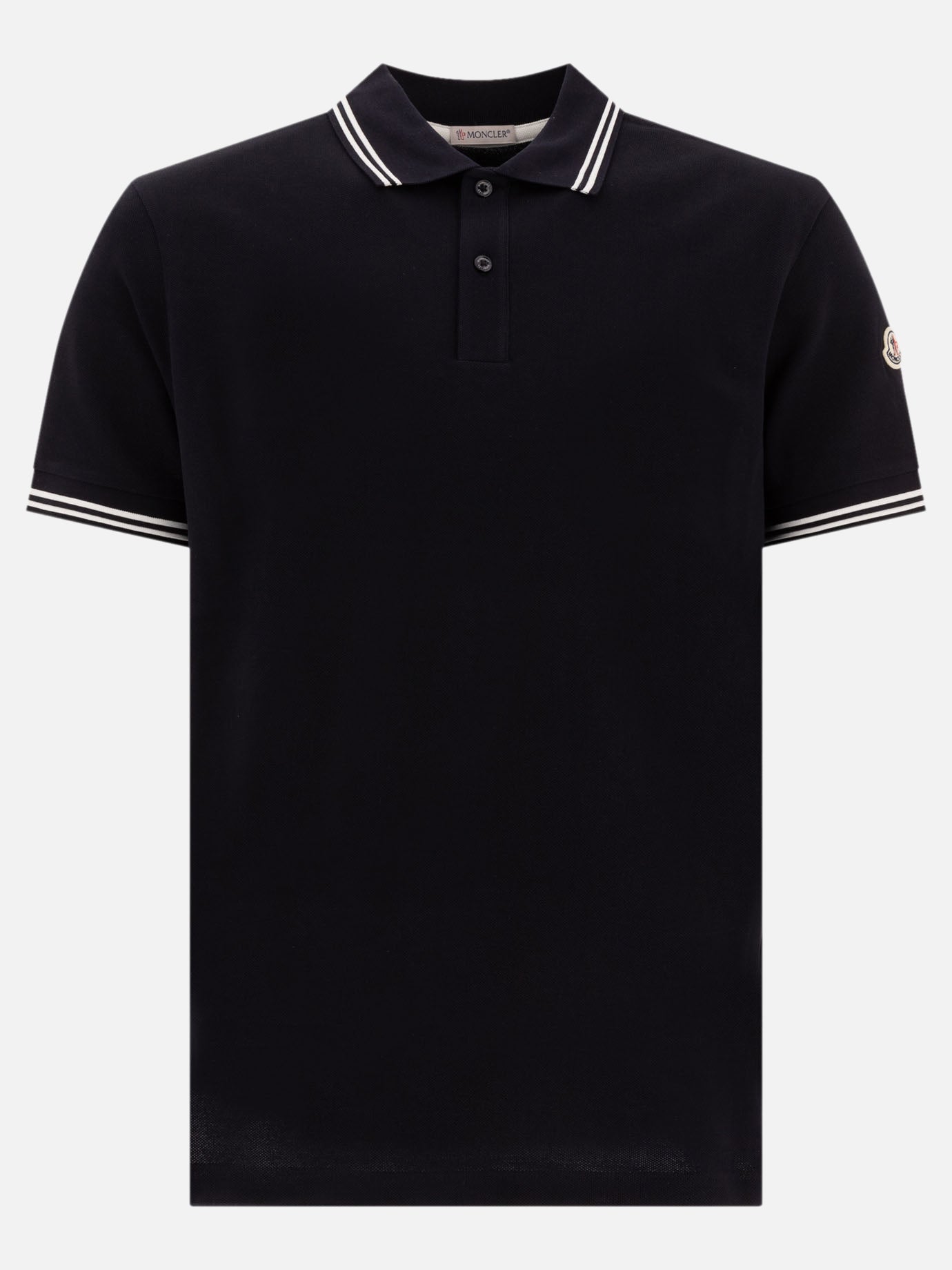 Polo shirts with buttons Logo  Blue - Moncler Men | PDP | VIETTI Online Store | Zoom-Modal
