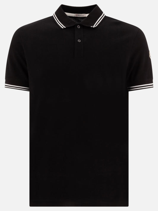 Moncler Cotton pique polo shirt 13789600_S Black 1