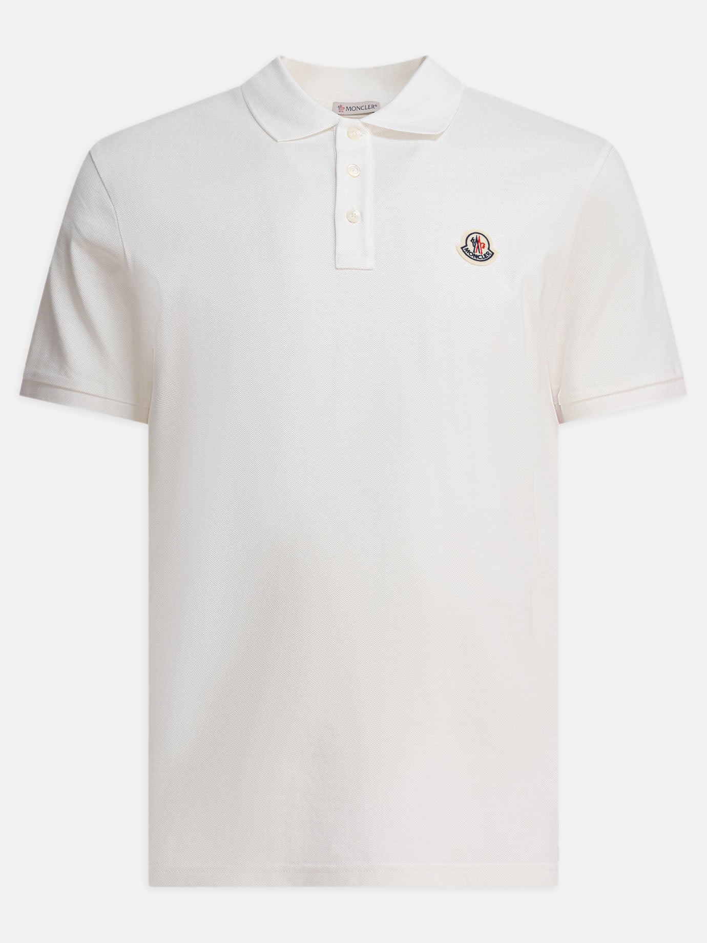 Polo shirts with buttons Logo  White - Moncler Men | PDP | VIETTI Online Store | thumbnail