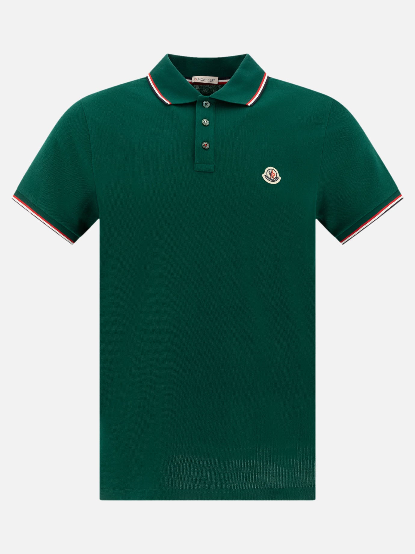 Moncler Polo shirt with logo 16281826_S Green thumbnail_1
