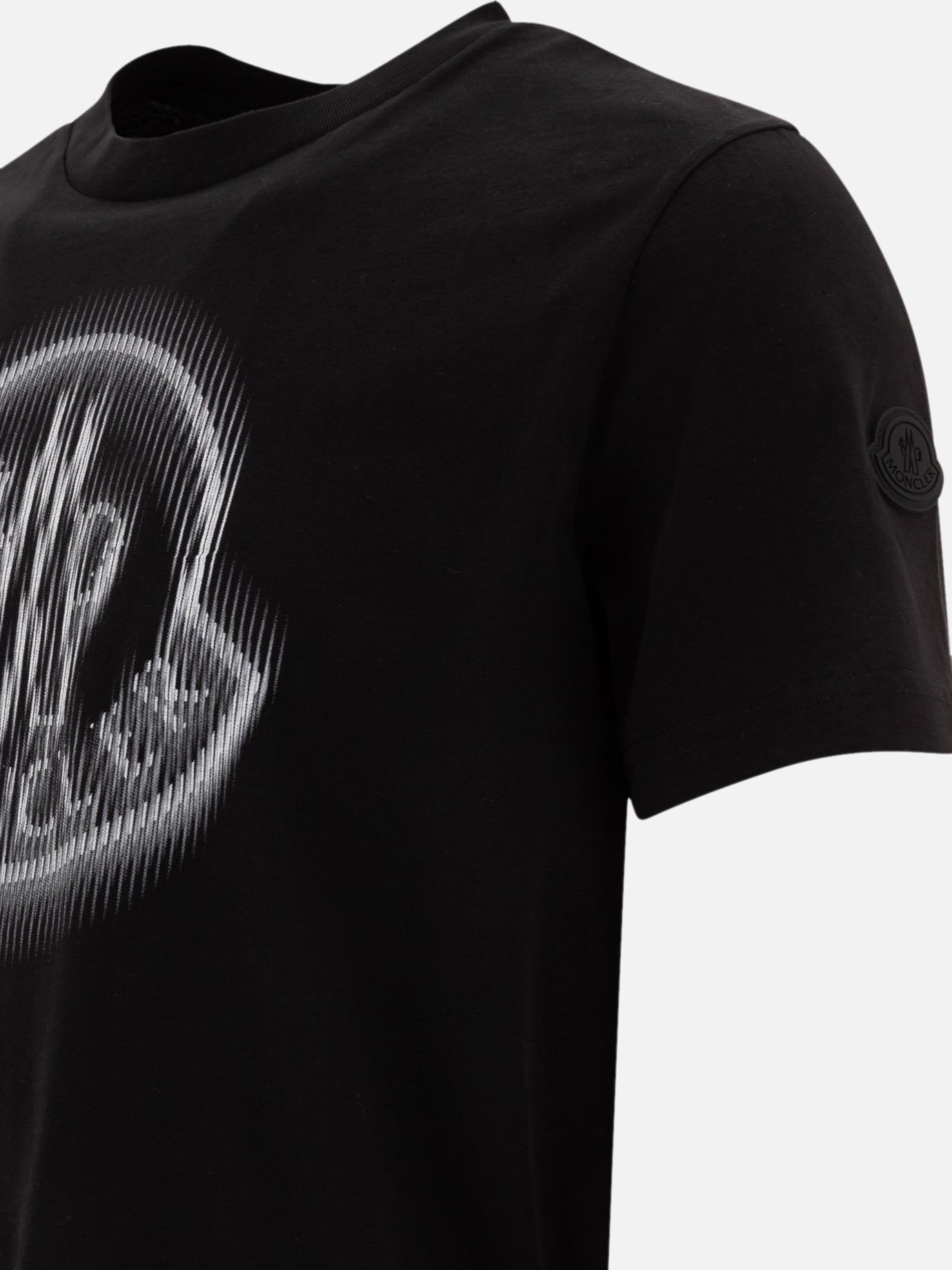 Moncler Blurred logo t-shirt Black
