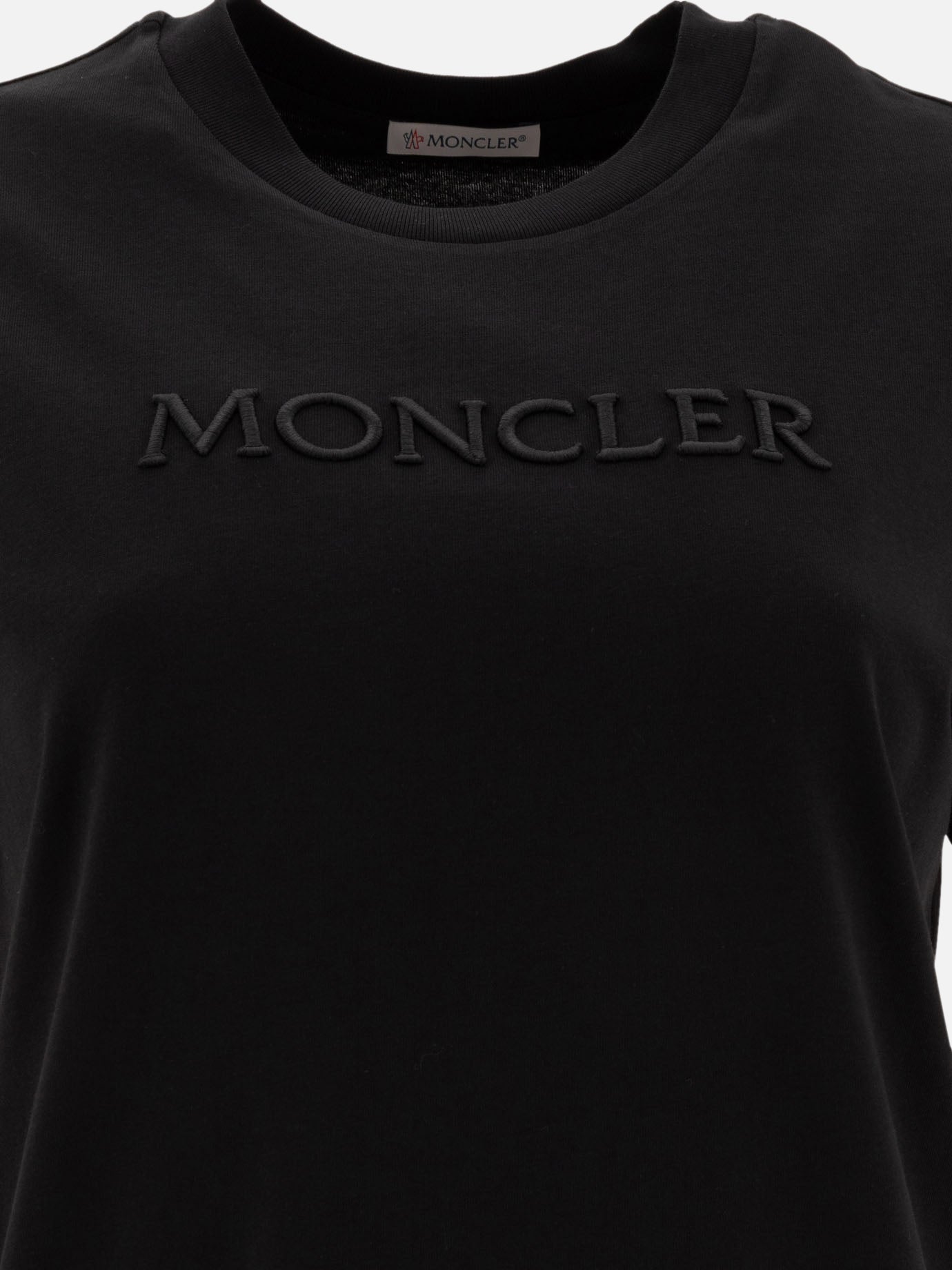 Moncler T-shirt with tone-on-tone logo 13111633_XS Black thumbnail_3
