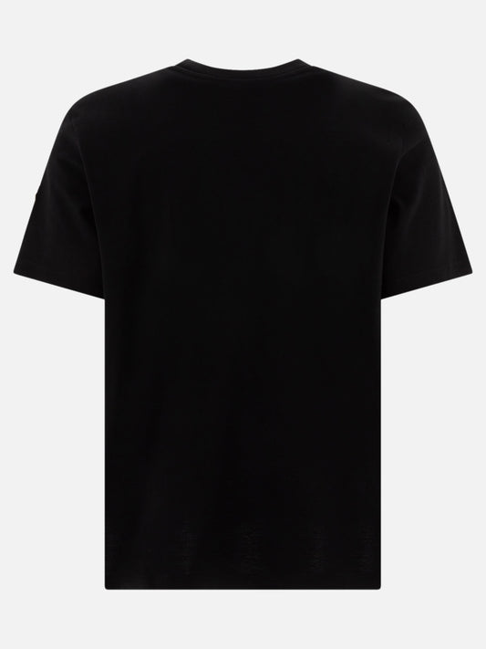 Moncler T-shirt with embroidered varsity logo 10272005_S Black 2