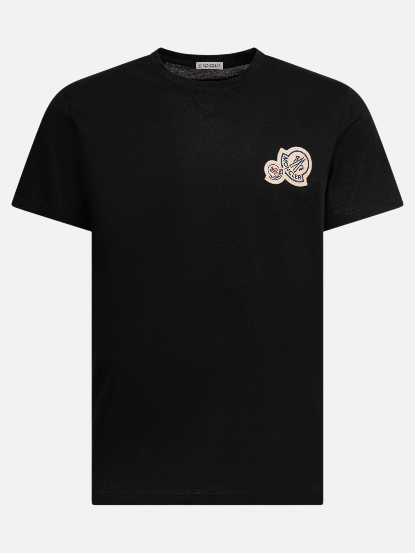 Moncler T-shirt with double logo patch Black