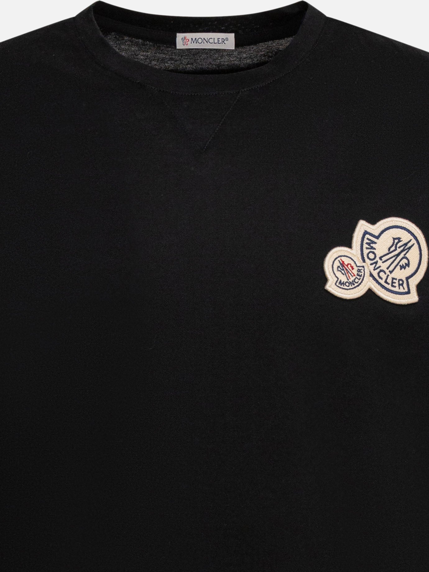 Moncler T-shirt with double logo patch 14342519_S Black thumbnail_3