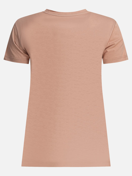Moncler T-shirt with logo patch 19986806_XS Pink 2