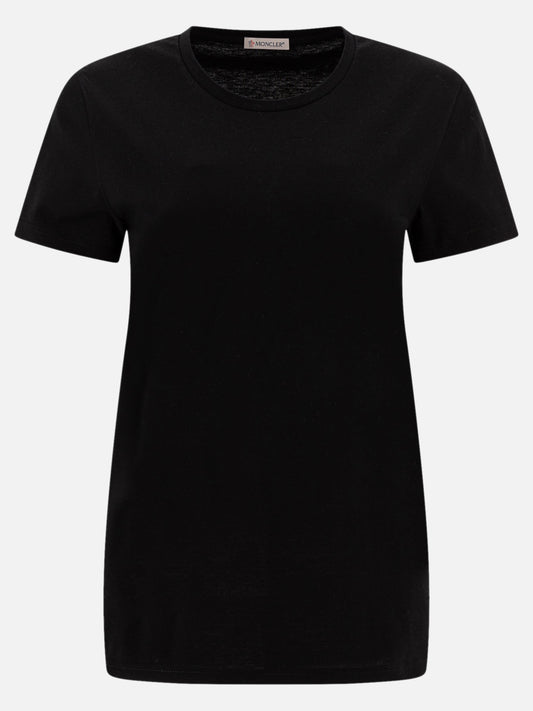 Moncler T-shirt with logo patch Black