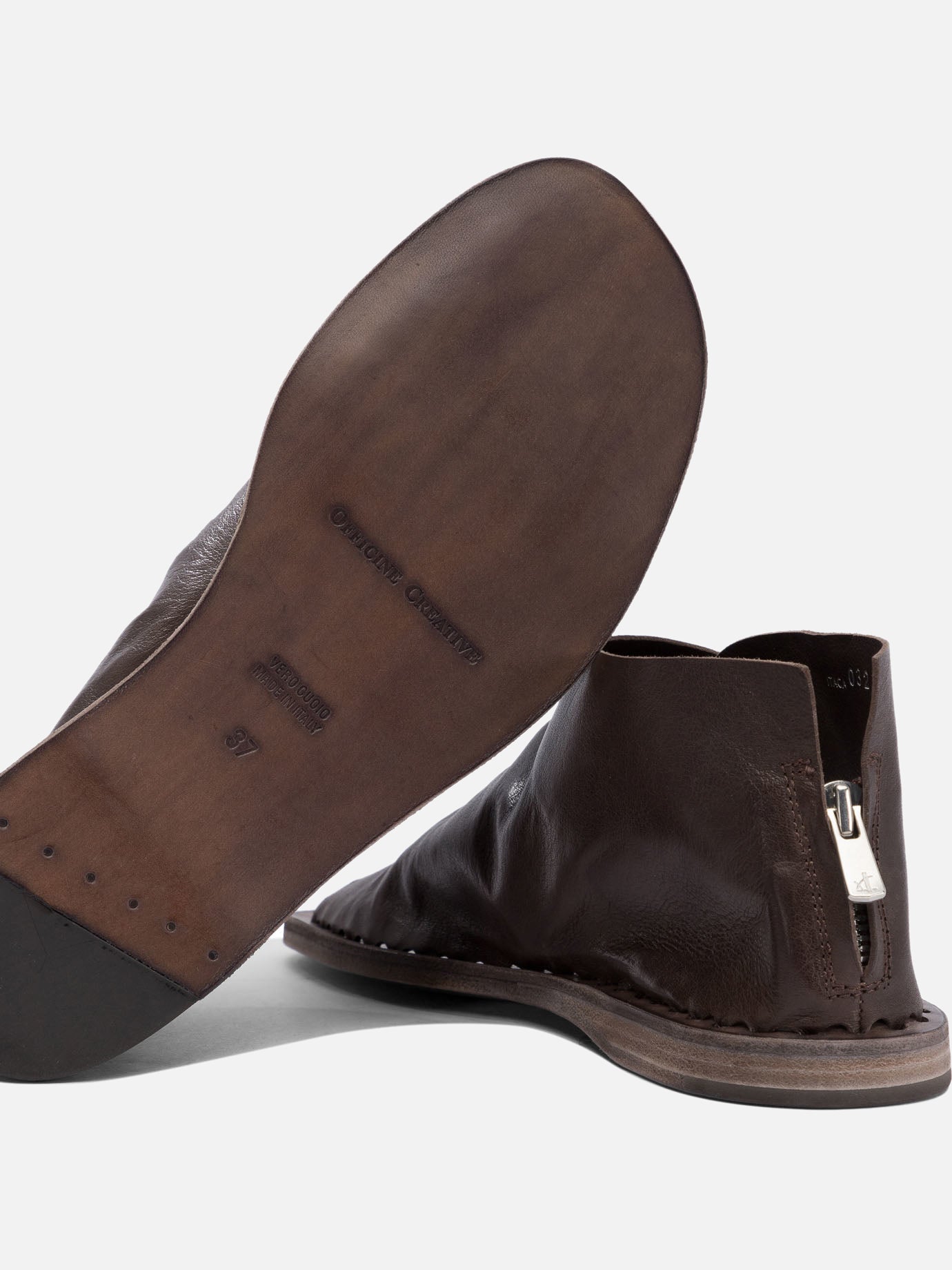 Flat sandals 100% leather - 100% leather  Brown - Officine Creative Women | PDP | VIETTI Online Store | Zoom-Modal_5
