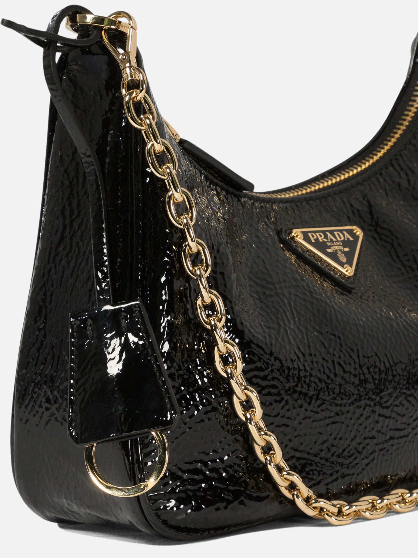 Prada Re-Edition naplak patent leather mini-bag