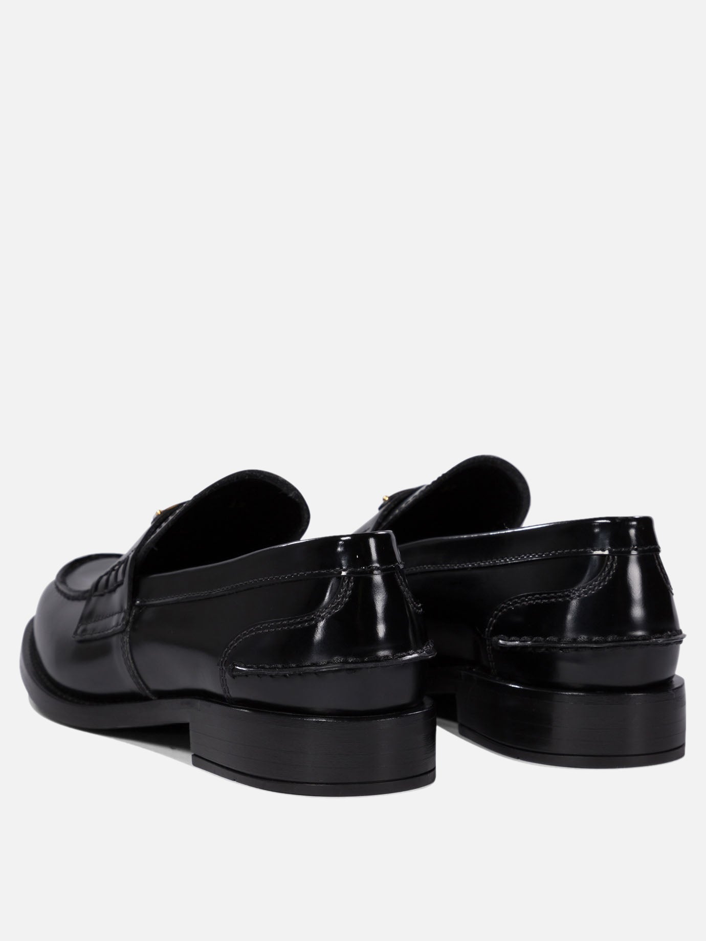 Brushed leather loafers
