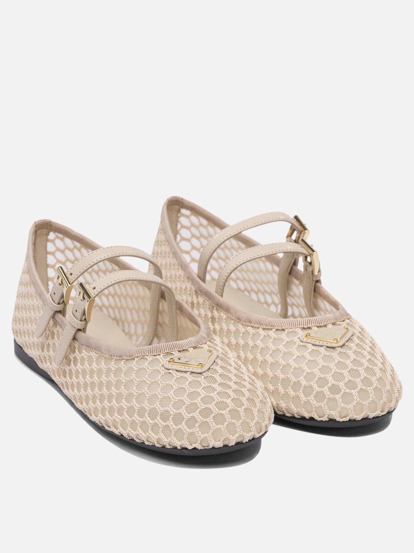 Mary Jane ballet flats 100% polyamide - 100% leather  Pink - Prada Women | PDP | VIETTI Online Store | Zoom-Modal_2
