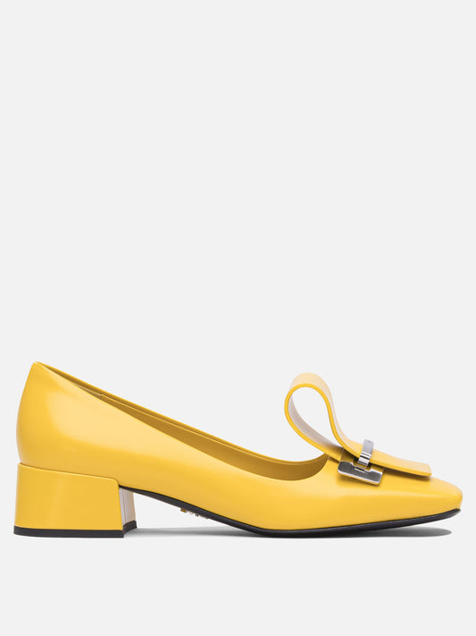 Prada Brushed leather pumps 35 mm 13416252_36 Yellow 1