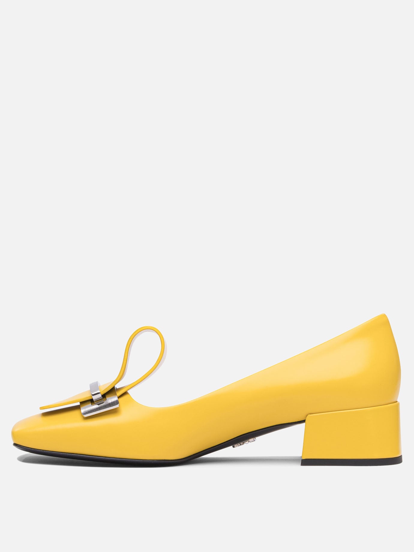 Prada Brushed leather pumps 35 mm Yellow
