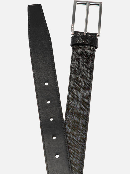 Leather belts 100% leather  Black - Prada Men | PLP | VIETTI Online Store | 2
