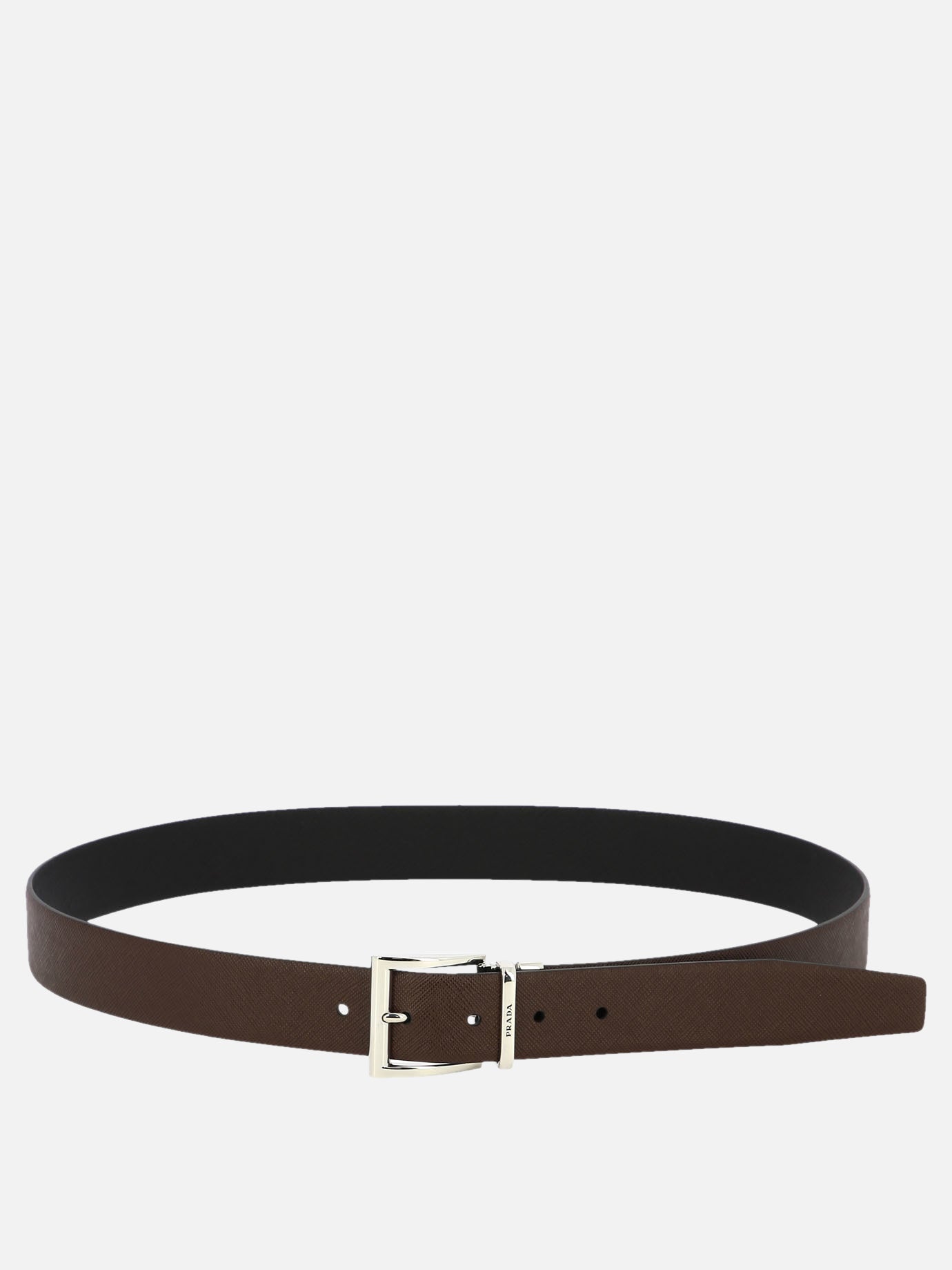 Prada Reversible belt in Saffiano leather Black