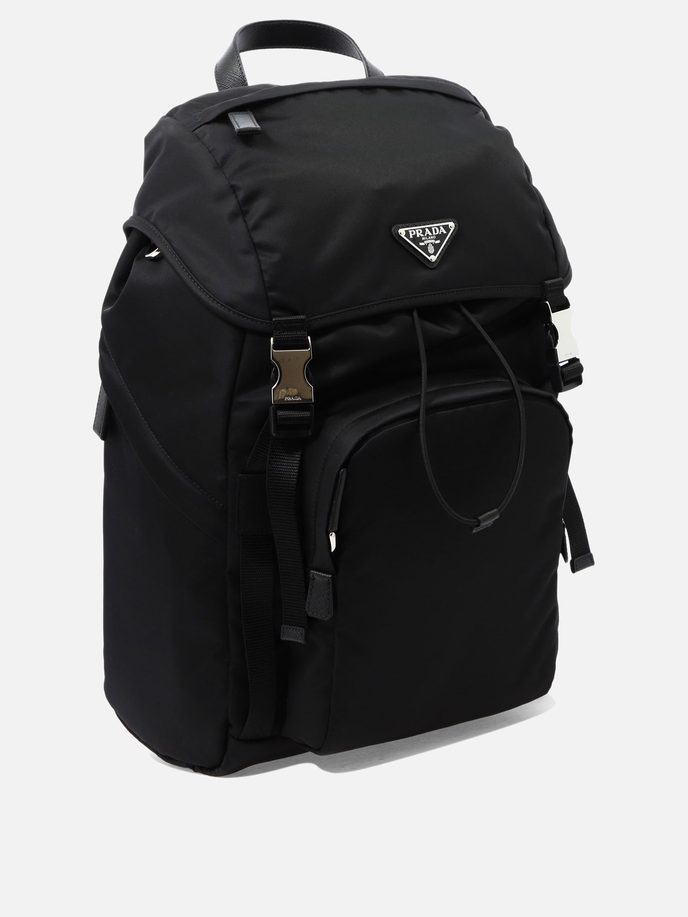Prada Re-Nylon and Saffiano Backpack Black