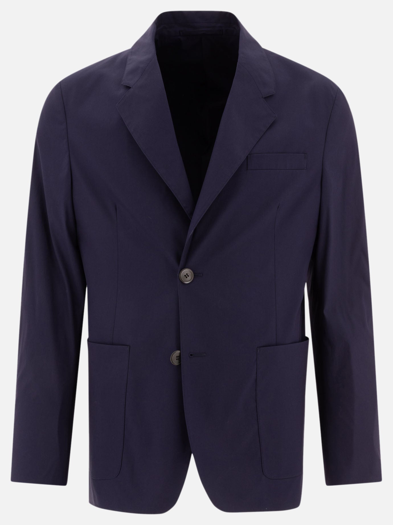 Prada Single-breasted cotton blend blazer 19140589_48 Blue thumbnail_1