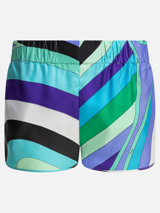Drawstring shorts Print  Blue - Pucci Women | PDP | VIETTI Online Store 
