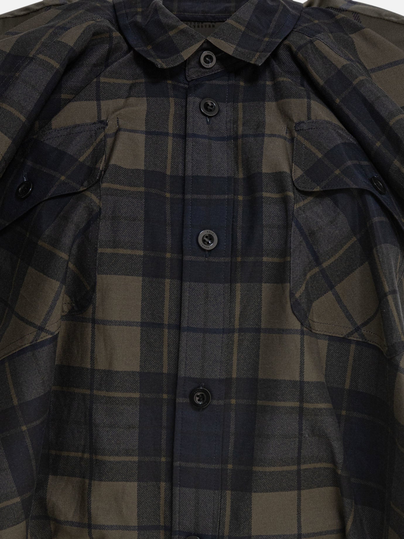 Sacai Plaid print dress 15298046_1 Grey thumbnail_3