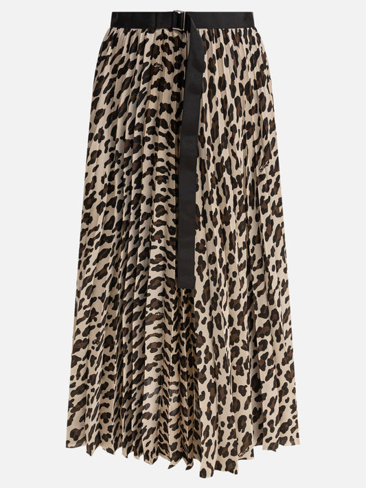 Sacai Leopard skirt 14897916_1 Beige 1