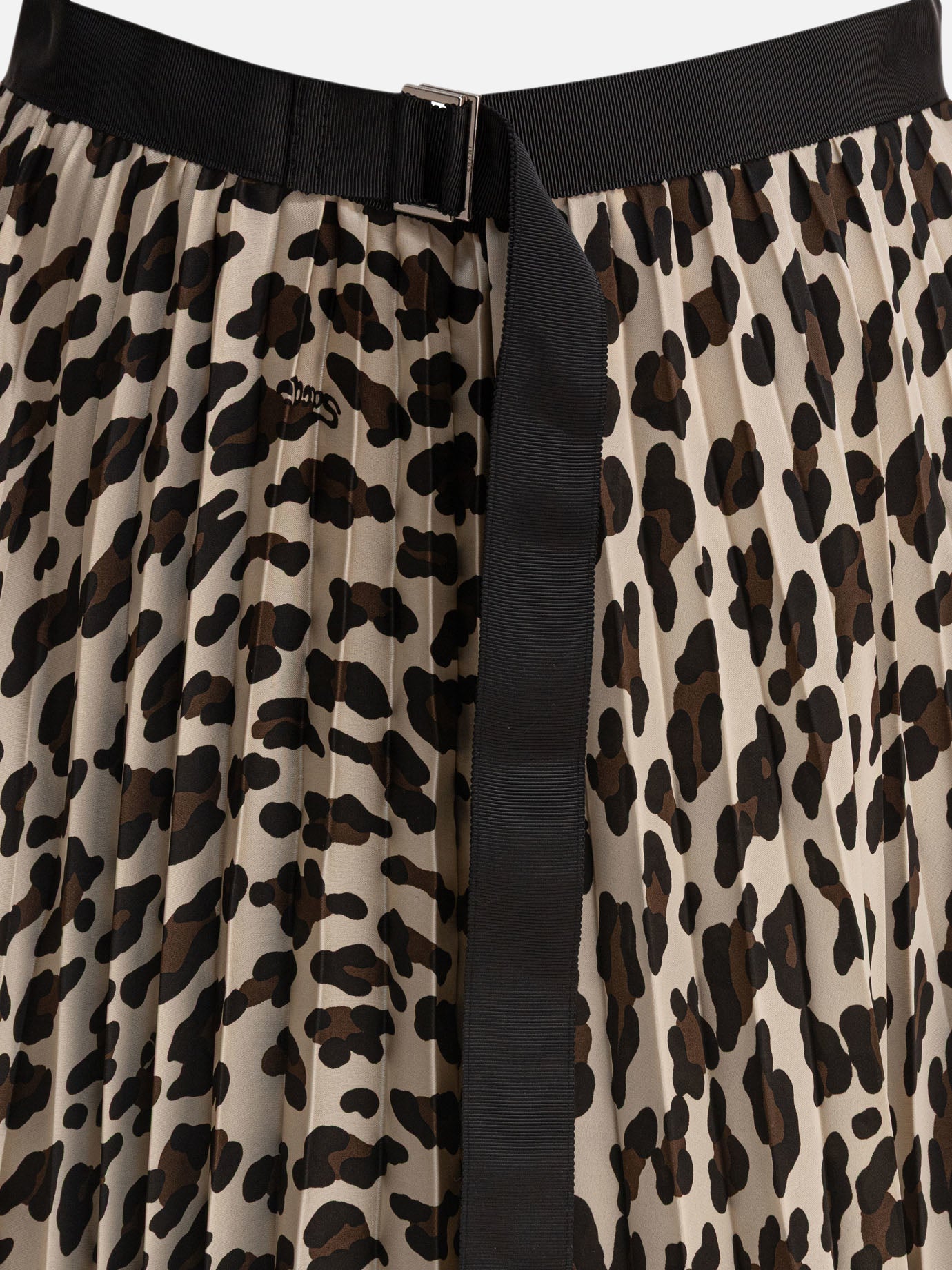Sacai Leopard skirt Beige