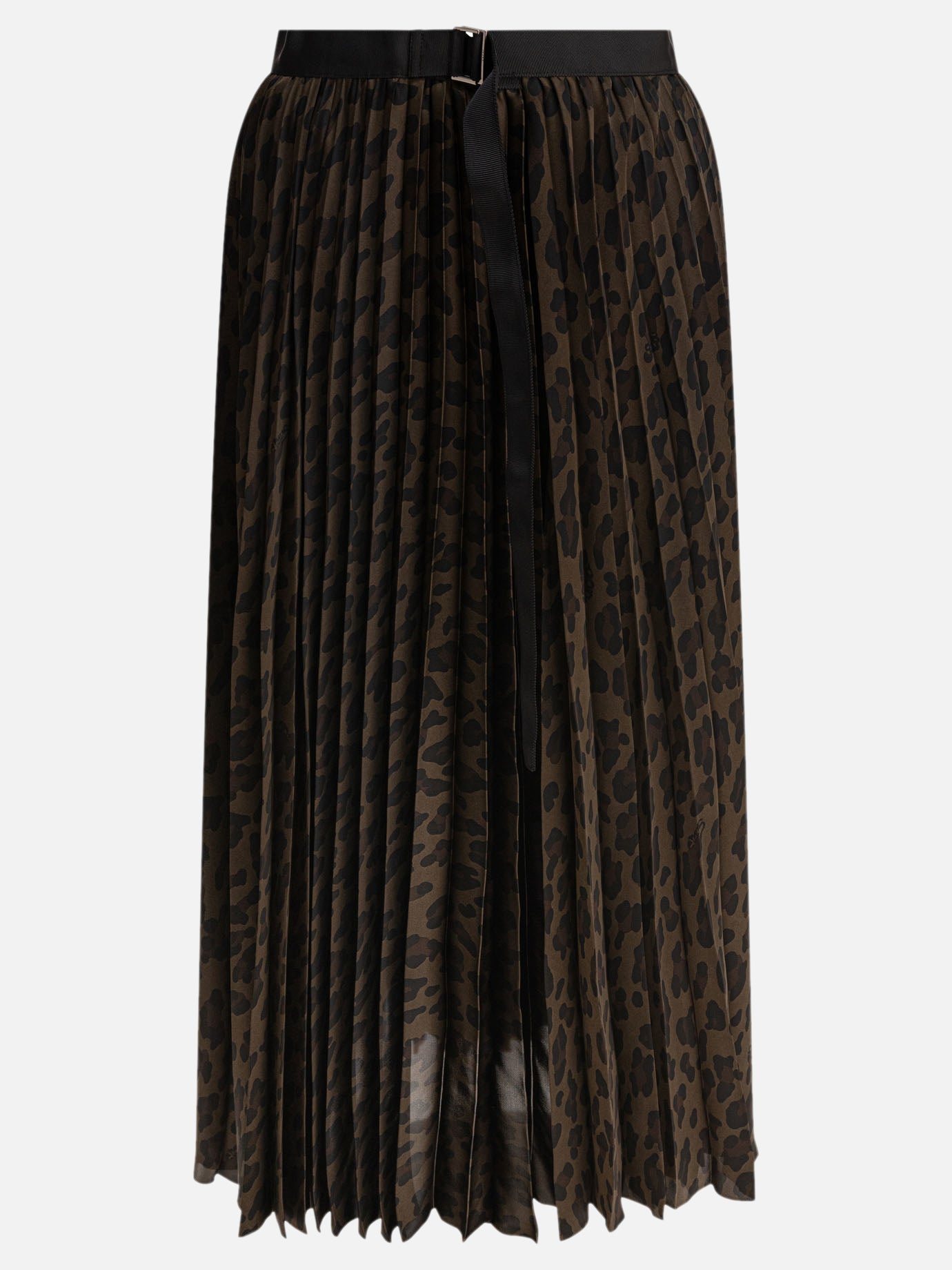 Sacai Leopard skirt Brown